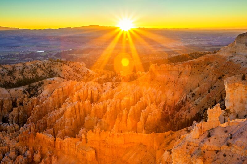 Sunrise over mountains